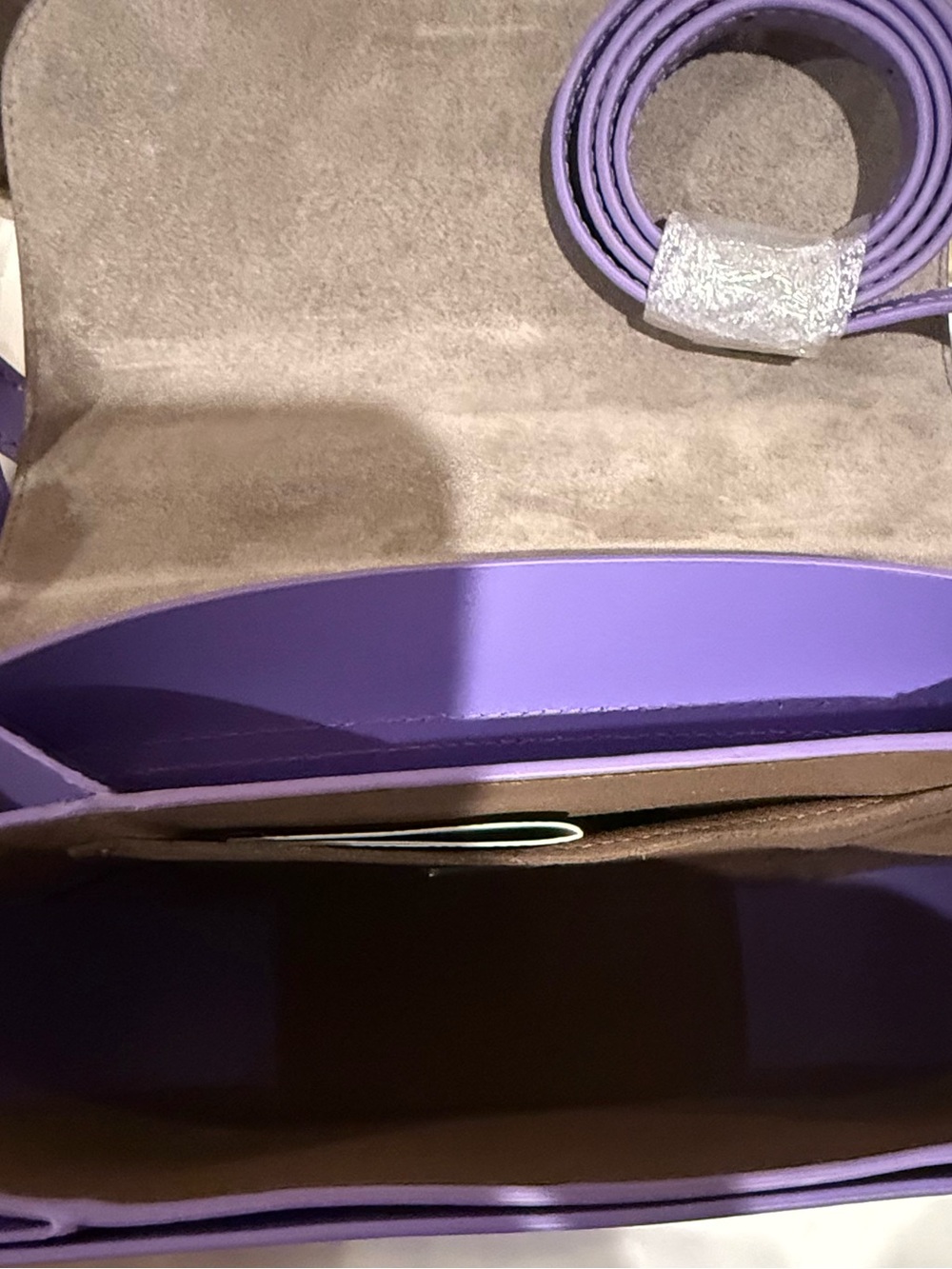 Furla Elisir small crossbody satchel in lilac smooth leather NWT made in Italy - Picture 14 of 16